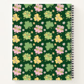 Retro Groovy St Patrick's Day Monogram Spiral Notizblock (Rückseite)