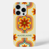 Retro Groovy Streifen Coole Daisy Case-Mate iPhone Hülle (Rückseite)