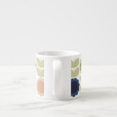 Retro Groovy Summer Flowers Stems Espressotasse (Rückseite)