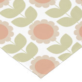 Retro Groovy Summer Flowers Stems Großer Tischläufer (Ecke)