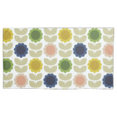 Retro Groovy Summer Flowers Stems Kissenbezug (Vorderseite-Links)