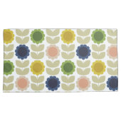 Retro Groovy Summer Flowers Stems Kissenbezug (Vorderseite-Rechts)