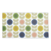 Retro Groovy Summer Flowers Stems Kissenbezug (Rückseite-Links)