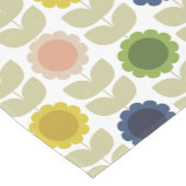 Retro Groovy Summer Flowers Stems Kurzer Tischläufer (Ecke)