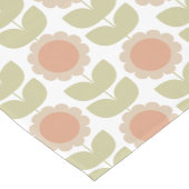 Retro Groovy Summer Flowers Stems Kurzer Tischläufer (Ecke)