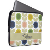 Retro Groovy Summer Flowers Stems Laptopschutzhülle (Vorne Rechts)