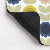 Retro Groovy Summer Flowers Stems Mousepad (Ecke)