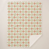 Retro Groovy Summer Flowers Stems Sherpadecke (Vorderseite)