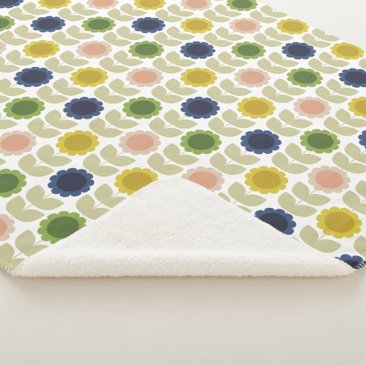 Retro Groovy Summer Flowers Stems Sherpadecke (3/4)