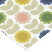 Retro Groovy Summer Flowers Stems Tischdecke (Schrägansicht)