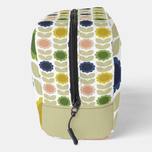 Retro Groovy Summer Flowers Stems Waschbeutel (Rechts)