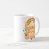 Retro Groovy Summer Sun Kaffeetasse (VorderseiteRechts)