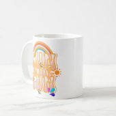 Retro Groovy Summer Sun Kaffeetasse (Vorderseite Links)