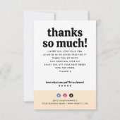 Retro Groovy Sun Boho Arch Packung Dankeskarte (Rückseite)