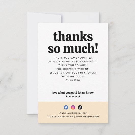 Retro Groovy Sun Boho Arch Packung Dankeskarte (Rückseite)