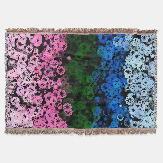 Retro Groovy Süße Blumen Omniromantische Pride-Fla Decke (Vorderseite)