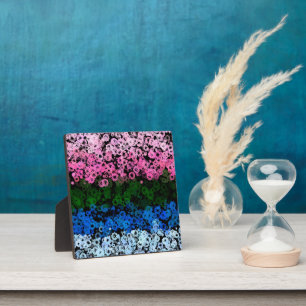 Retro Groovy Süße Blumen Omniromantische Pride-Fla Fotoplatte