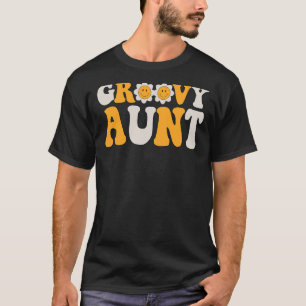 Retro Groovy Tante Matching Family 1. Geburtstag P T-Shirt