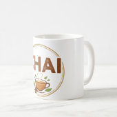 Retro Groovy TEA-Typografie-Kaffee- und Teetasse (VorderseiteRechts)