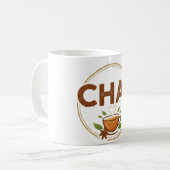 Retro Groovy TEA-Typografie-Kaffee- und Teetasse (Vorderseite Links)