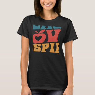 Retro Groovy Teacher Inspiration Happy Back to S T-Shirt