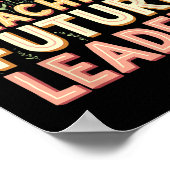 Retro Groovy Teaching Future Leaders Tees Flower P Poster (Ecke)