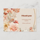 Retro Groovy Terracotta Herbstfarben boho vielen D Begleitkarte (Vorderseite)