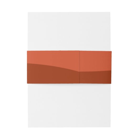 Retro Groovy Terracotta & Orange Boho Wedding Einladungsbanderole (Rückseitenbeispiel)