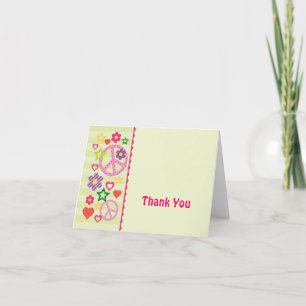 Retro Groovy Thank You Card Dankeskarte