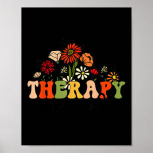 Retro Groovy Therapie ist Cool Mental Health S Awa Poster