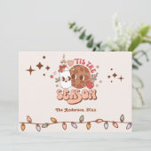 Retro Groovy This The Season Weihnachten Foto (Stehend Vorderseite)