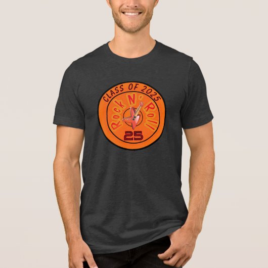 Retro Groovy Throwback Rock'n'Roll Tri-Blend Shirt (Vorderseite)