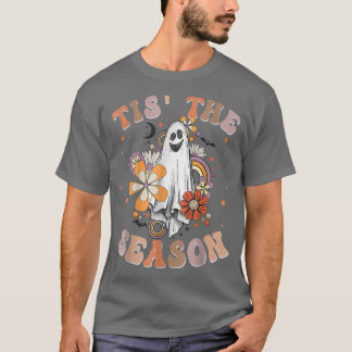 Retro Groovy Tis The Season Kürbis Geist Hippie H T-Shirt