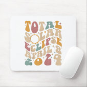 Retro Groovy Total Solar Eclipse April 08 2024 Mousepad (Mit Mouse)