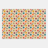 Retro Groovy Trippy Quirky ästhetisches Gesicht Geschenkpapier Set (Vorderseite 3)