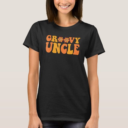 Retro Groovy Uncle Matching Family 1st Birthday Pa T-Shirt (Vorderseite)