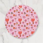 Retro Groovy Valentine Cartoon Geschenkanhänger (Rückseite)