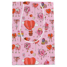 Retro Groovy Valentine Cartoon