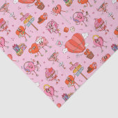 Retro Groovy Valentine Cartoon Seidenpapier (Detail)