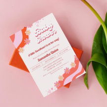 Retro Groovy Valentine Sweetheart Babydusche