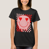 Retro Groovy Valentine's Day Hippie Herz Funny T-Shirt (Vorderseite)