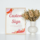 Retro Groovy valentinisches Party Poster