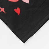 Retro Groovy Valentinstimmung Herz Gesicht Männer Fleecedecke (Ecke)
