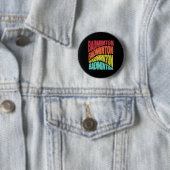 Retro Groovy Vibe Badminton Sportteam Button (Beispiel)