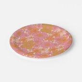 Retro Groovy Vibrant Boho Baby in Bloom Pappteller (Schrägansicht)