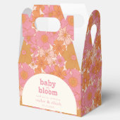 Retro Groovy Vibrant Pink Baby in Bloom Boho Geschenkschachtel (Geöffnet)