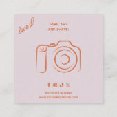 Retro Groovy Vielen Dank für Ihre Social Media Quadratische Visitenkarte (Rückseite)