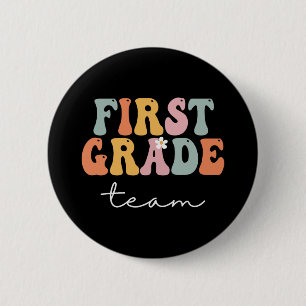 Retro Groovy Vintag erster Tag Button