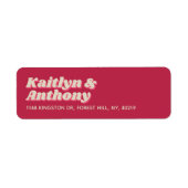 Retro Groovy Viva Magenta Wedding (Vorne)