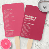 Retro Groovy Viva Magenta Wedding Fächer